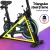 Everfit Spin Bike Exercise Bike 10kg Flywheel, 150kg Capacity, Adjustable Seat, LCD Monitor, Silent Belt Drive, Black