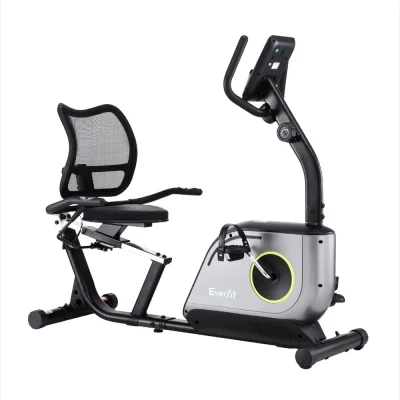 Everfit Recumbent Exercise Bike - Magnetic Resistance, 6kg Flywheel, Adjustable Seat, 120kg Capacity, LCD Monitor