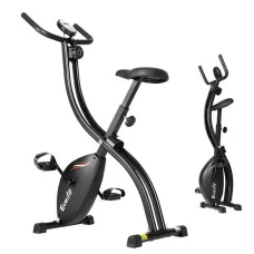 Everfit Folding Magnetic X-Bike: Silent Steel Frame, 8 Resistance Levels, LCD Monitor, Adjustable Seat, 100kg Capacity