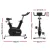 Everfit Electromagnetic Spin Bike: 24-Level Resistance, Bluetooth, Adjustable Seat & Handlebars, 120kg Capacity, Black
