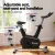 Everfit Electromagnetic Spin Bike: 24-Level Resistance, Bluetooth, Adjustable Seat & Handlebars, 120kg Capacity, Black
