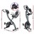 Everfit Folding Magnetic Exercise Bike with 12 Resistance Levels, LCD Monitor, Armrest, Backrest, and Pulling Ropes