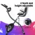Everfit Folding Magnetic Exercise Bike with 12 Resistance Levels, LCD Monitor, Armrest, Backrest, and Pulling Ropes