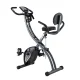 Everfit Folding Magnetic Exercise Bike with 12 Resistance Levels, LCD Monitor, Armrest, Backrest, and Pulling Ropes