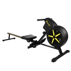 Everfit Air Rower Rowing Machine - 8 Resistance Levels, Steel Rail, Foldable Design, LCD, 150kg Capacity, Black