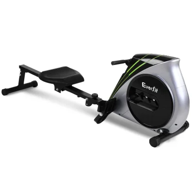 Everfit Silver Rowing Machine: Elastic Rope Resistance, 4 Levels, Steel Frame, Foldable, 150kg Capacity, LCD Everfit Silver Rowing Machine: Elastic Rope Resistance, 4 Levels, Steel Frame, Foldable, 150kg Capacity, LCD