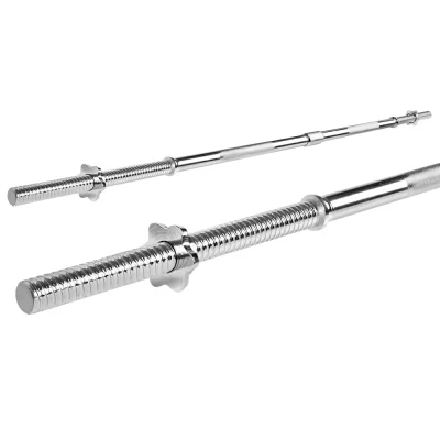 Everfit 168CM Chrome Barbell Bar with Spring Collars, 150kg Capacity, Fits 31-35mm Plates for Home Fitness