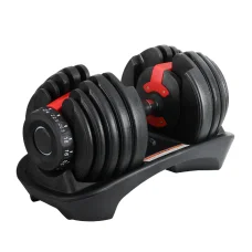Everfit 24kg Adjustable Dumbbells with Plastic-Coated Iron Weight Plates for Home Gym - Safe, Versatile, and Easy to Use