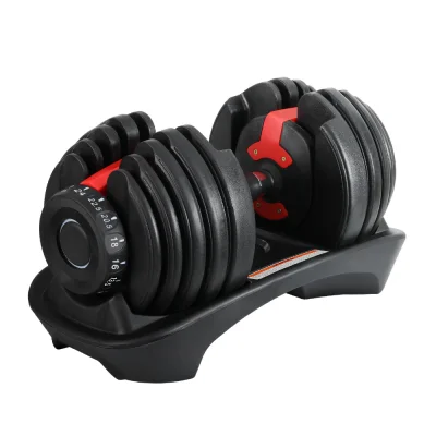 Everfit 24kg Adjustable Dumbbells with Plastic-Coated Iron Weight Plates for Home Gym - Safe, Versatile, and Easy to Use