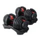 Everfit Adjustable Dumbbells 24kg Set - Non-Slip Handle, Plastic-Coated Iron Plates, 15 Weight Combinations