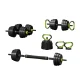 Everfit 25kg Adjustable Cast Iron 7-in-1 Dumbbell, Barbell, Kettlebell Weight Set for Home Gym Strength Training