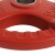 Everfit 15kg Weight Plate Cast Iron Rubber Coated Red Three-Grip Barbell Dumbbell Home Gym Strength Training