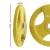 Everfit 20kg Weight Plate Cast Iron Rubber Coated 3-Grip Barbell Dumbbell Plate Home Gym Yellow 50.6mm Hole