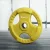 Everfit 20kg Weight Plate Cast Iron Rubber Coated 3-Grip Barbell Dumbbell Plate Home Gym Yellow 50.6mm Hole