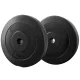 Everfit 20kg Rubber-Coated Cast Cement Weight Plates - Durable 31cm Standard for Home Gym & Full Body Workouts