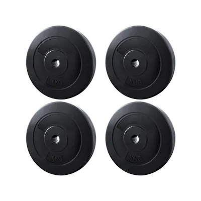 Everfit 40kg Barbell Weight Plates Set, 31mm Rubber Coated Cast Cement, Home Gym Fitness, Strong and Durable