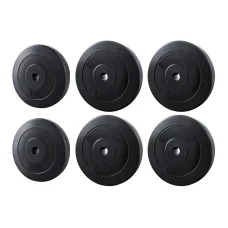 Everfit 50kg Barbell Weight Plates Set, 31mm Standard, Rubber Coated Cast Cement, Home Gym Fitness Exercise
