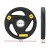 Everfit Olympic Weight Plate 5kg Cast Iron with Rubber Coating, 3-Grip, 51mm Hole for Barbells & Dumbbells, Black