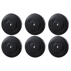 Everfit 60kg Barbell Weight Plates Set, Rubber Coated Cast Cement, 31mm Standard Home Gym Strength Training