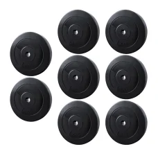 Everfit 80kg Barbell Weight Plates Set, 31mm Standard Rubber Coated Cast Cement, Home Gym Strength Training