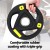 Everfit Weight Plates 5kg x 2 Cast Iron Rubber Coated Standard Plate Set, Triple Grip, 51mm Hole for Bars, Black