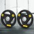Everfit Weight Plates 5kg x 2 Cast Iron Rubber Coated Standard Plate Set, Triple Grip, 51mm Hole for Bars, Black