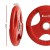 Everfit 15kg Weight Plates Pair – Red Rubber Coated Cast Iron, Triple Grip, 50.6mm Hole, for Home Gym, Barbell, Dumbbell