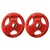Everfit 15kg Weight Plates Pair – Red Rubber Coated Cast Iron, Triple Grip, 50.6mm Hole, for Home Gym, Barbell, Dumbbell