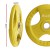 Everfit 20kg Weight Plates Pair Cast Iron Rubber Coated Triple Grip 50.6mm Barbell Dumbbell Yellow Home Gym