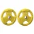 Everfit 20kg Weight Plates Pair Cast Iron Rubber Coated Triple Grip 50.6mm Barbell Dumbbell Yellow Home Gym