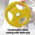 Everfit 20kg Weight Plates Pair Cast Iron Rubber Coated Triple Grip 50.6mm Barbell Dumbbell Yellow Home Gym