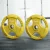 Everfit 20kg Weight Plates Pair Cast Iron Rubber Coated Triple Grip 50.6mm Barbell Dumbbell Yellow Home Gym