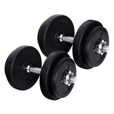 Everfit 20kg Adjustable Dumbbell Set with Non-Slip Handle, Plastic-Coated Weight Plates for Strength Training Everfit 20kg Adjustable Dumbbell Set with Non-Slip Handle, Plastic-Coated Weight Plates for Strength Training