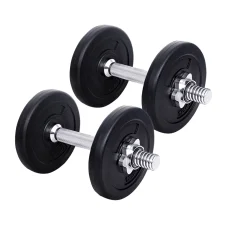 Everfit 10kg Adjustable Dumbbell Set with Non-Slip Handle & Cast Cement Plates for Strength Training