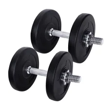 Everfit 15kg Adjustable Dumbbell Set with Non-Slip Handle, Cement Coated Plates for Safe, Effective Workouts