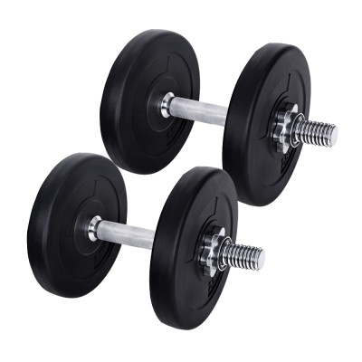 Everfit 15kg Adjustable Dumbbell Set with Non-Slip Handle, Cement Coated Plates for Safe, Effective Workouts