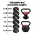 Everfit 18kg Adjustable Cast Iron Kettlebell Set, 10lbs–40lbs, Removable Plates, Quick Lock, Oversized Handle, Black