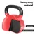 Everfit 24kg Kettlebell with PVC Neoprene Coating, Cast Iron Core, Oversized Handle, Stable Base, Red, Home Gym Fitness