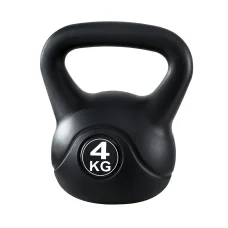Everfit 4kg Kettlebell Set - Concrete Filled, Anti-Slip Grip, Floor-Friendly, for Strength & Cardio Workouts, Black