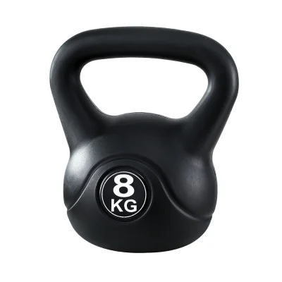 Everfit 8kg Concrete Filled Kettlebell with Anti-Slip Grip, Rubber Surface, Oversized Handle for Home Gym Workouts