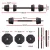 Everfit 40kg Adjustable Cast Iron Dumbbell Barbell Set - 4-in-1 Home Gym with Ergonomic Grip & Secure Locking