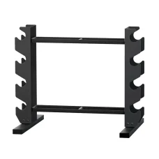 Everfit Dumbbell & Kettlebell Rack: 200kg Capacity, Steel, 2-Tier Design, 60.5x46x55cm, Space-Saving