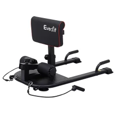 Everfit Deep Sissy Squat Weight Bench, Adjustable Leg Extension, 150kg Capacity, Steel Frame, PU Leather, Home Gym