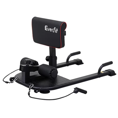 Everfit Deep Sissy Squat Weight Bench, Adjustable Leg Extension, 150kg Capacity, Steel Frame, PU Leather, Home Gym