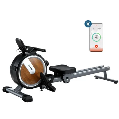 Everfit 16 Level Magnetic Rowing Machine with App Connect, Walnut Finish, Foldable, 5kg Flywheel, 200kg Capacity