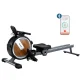 Everfit 16 Level Magnetic Rowing Machine with App Connect, Walnut Finish, Foldable, 5kg Flywheel, 200kg Capacity