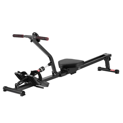 Everfit Hydraulic Rowing Machine Rower, 12-Level Resistance, Steel Glide Rail, Foldable, LCD, Home Gym 110kg