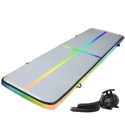 Everfit 4M Inflatable Air Track Gymnastics Mat with Electric Pump, 1000-Denier Fabric, Anti-Slip Surface & Repair Kit