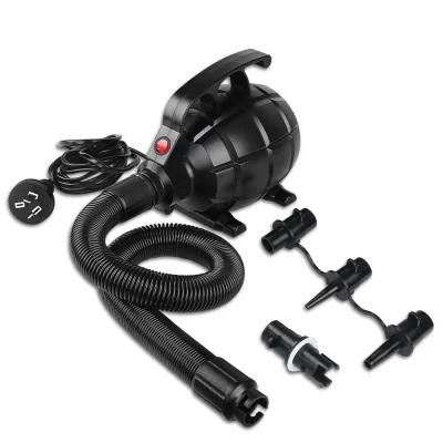 Everfit GoFun 500W Electric Air Pump for Inflatable Air Track Mat - Quick Inflate/Deflate, 3 Nozzles, 1-Year Warranty