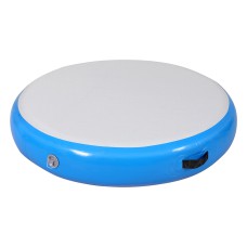 Everfit 1m Round Air Track Spot Inflatable Tumbling Mat Blue, 1000D Double-Wall, Anti-Slip, Portable Gymnastics Mat
